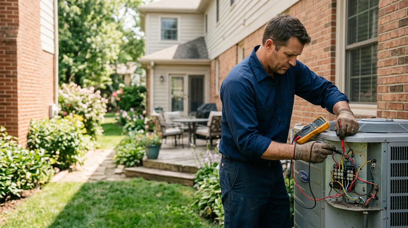 HVAC technician working near Lake Odessa, MI